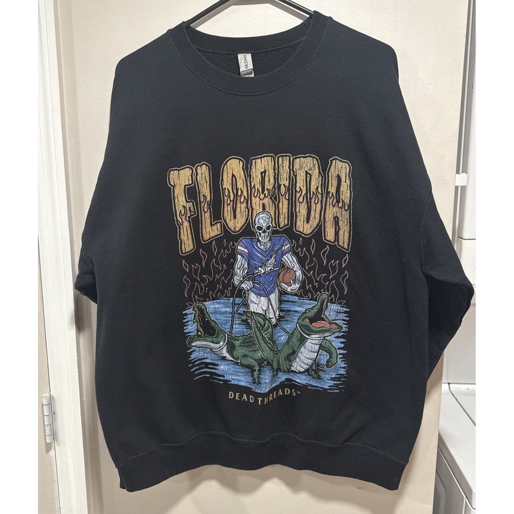 Florida Gators Dead Threads‎ XL Men's Crewneck Sweatshirt (black)